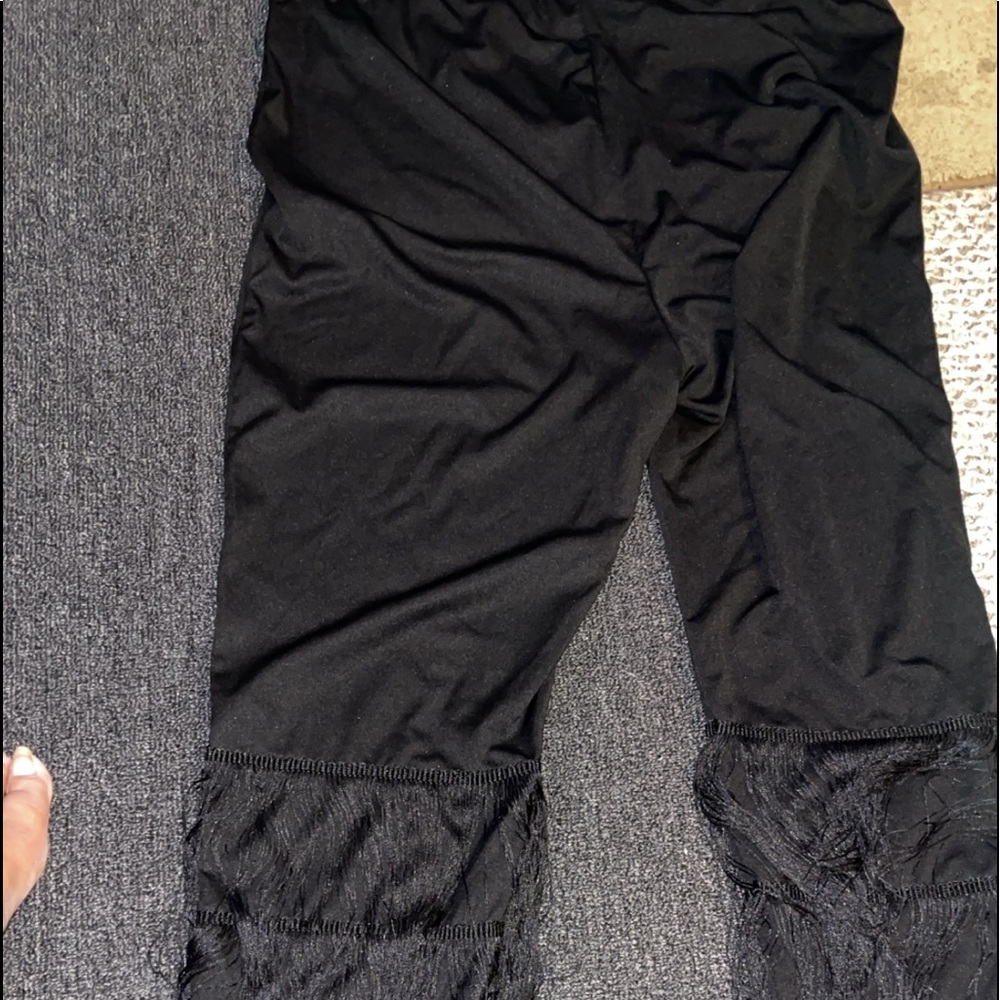 Pull on pants w/fringe detail
